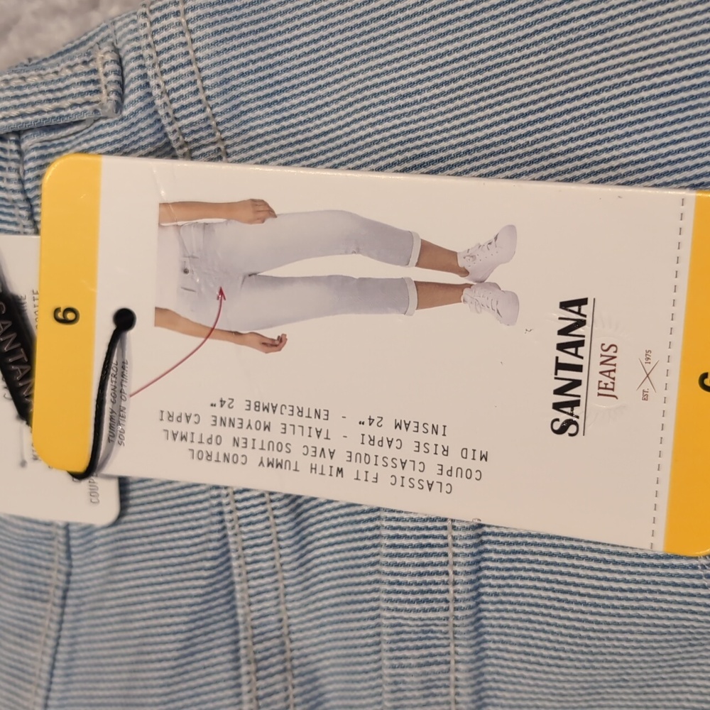 Sz 6 Santana Jeans Mid-Rise straight leg Capri style classic Fit jeans.